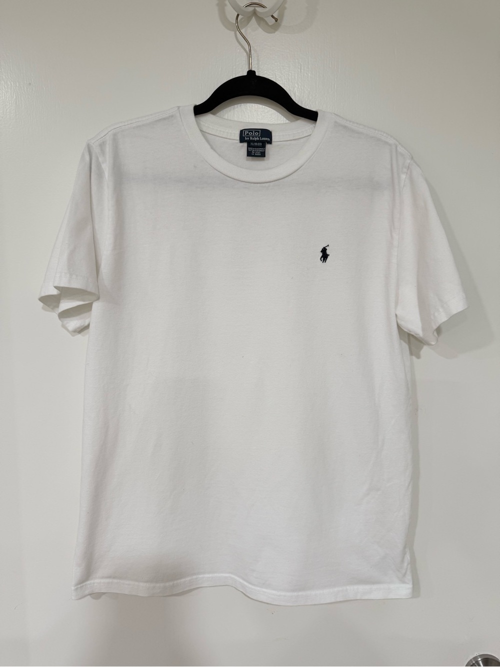 Polo by Ralph Lauren White Crewneck T-Shirt with Navy Pony